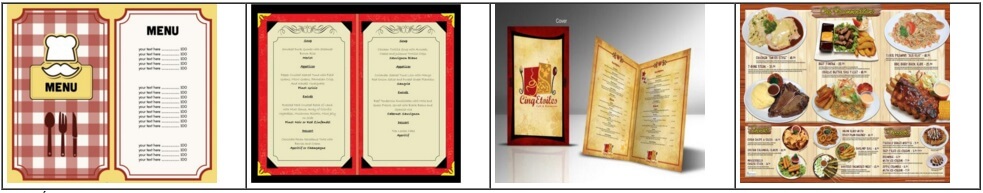 mẫu in nhanh menu giấy