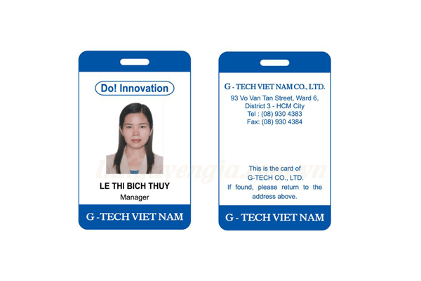 mẫu thẻ nhân viên giá rẻ