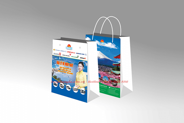 in túi giấy công ty du lịch