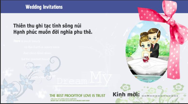 mẫu thiệp cưới giá rẻ