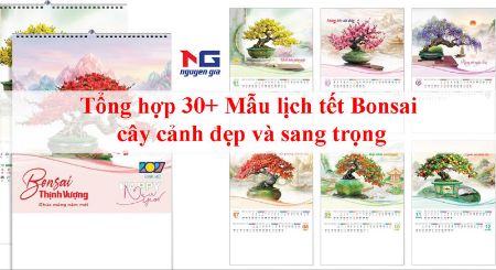 Hình ảnh cho bài viết Tổng hợp 30+ Mẫu lịch tết Bonsai, cây cảnh đẹp và sang trọng