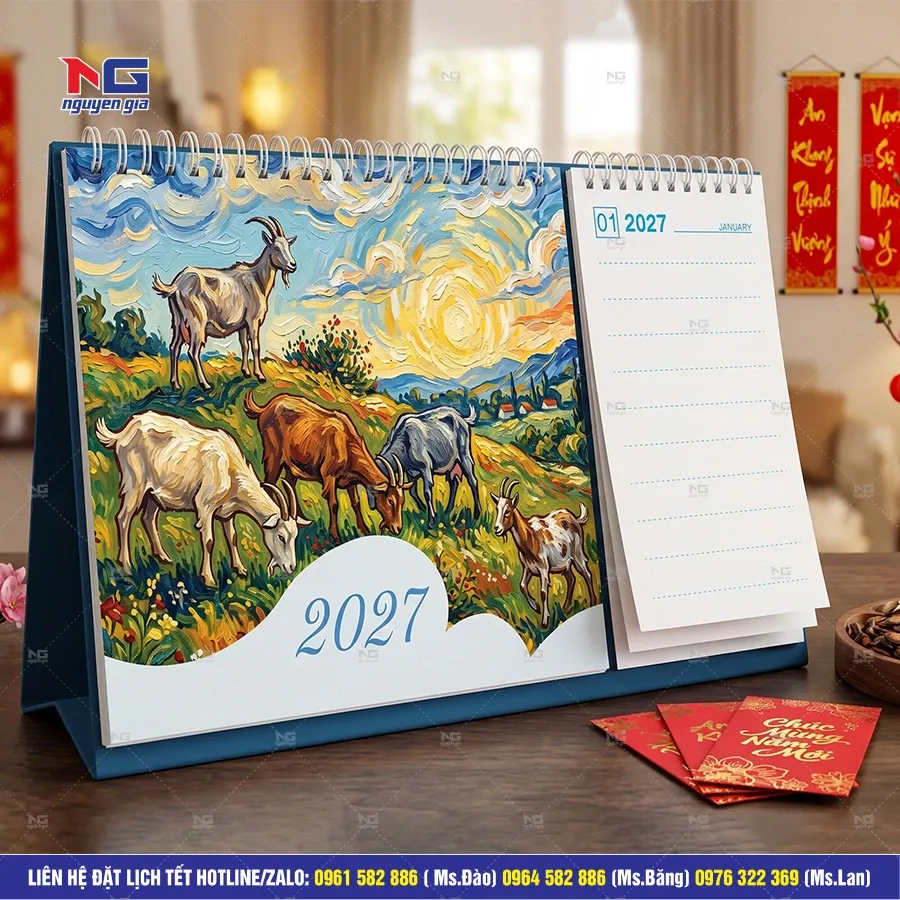 in lịch để bàn đẹp 2027