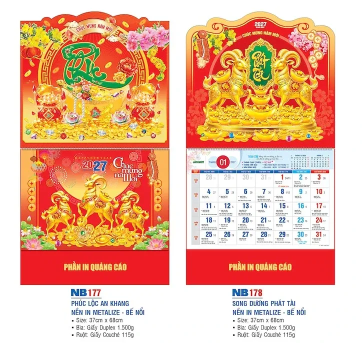 lịch lò xo giữa đẹp 2027