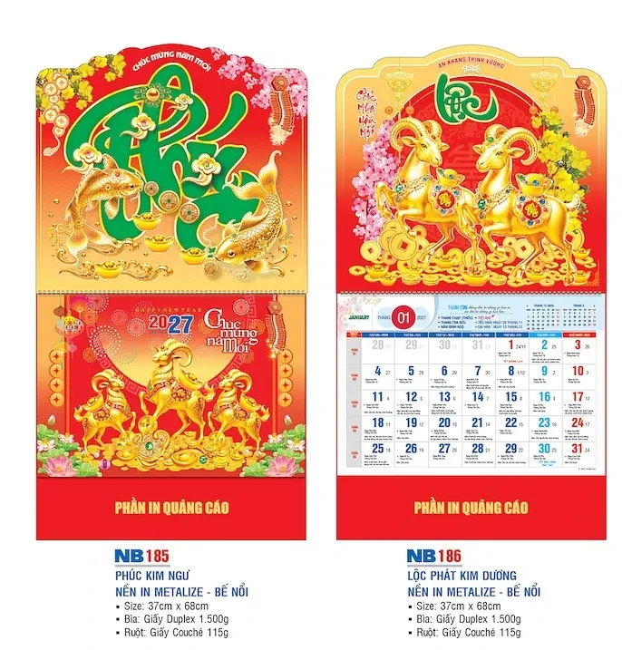 lịch lò xo giữa đẹp