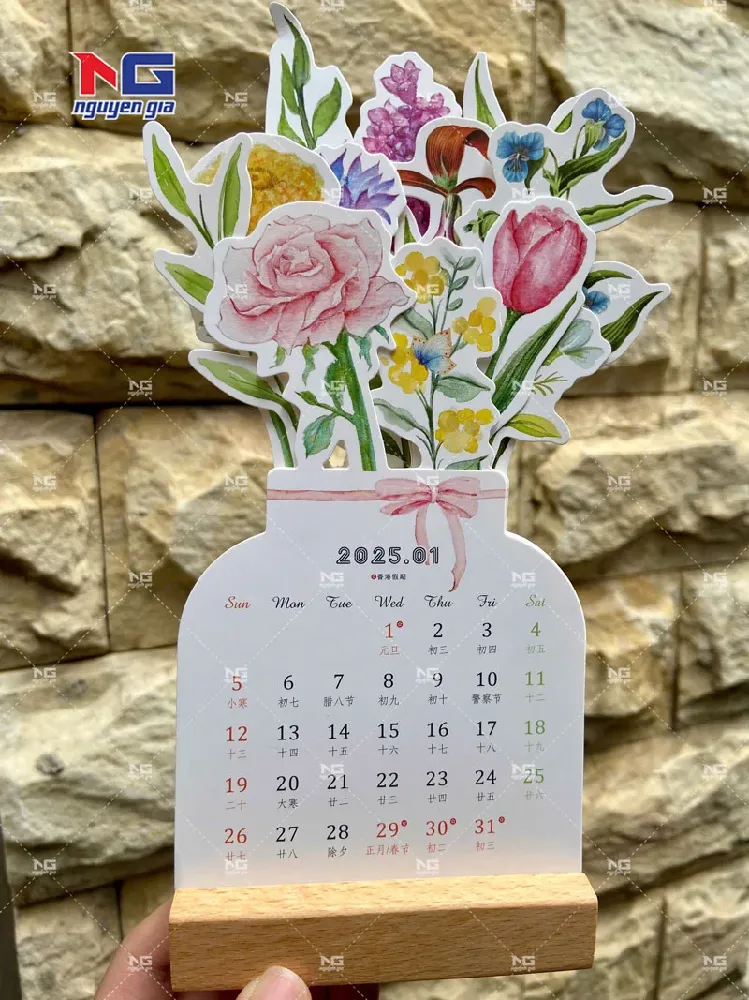 mẫu lịch tết theo yêu cầu