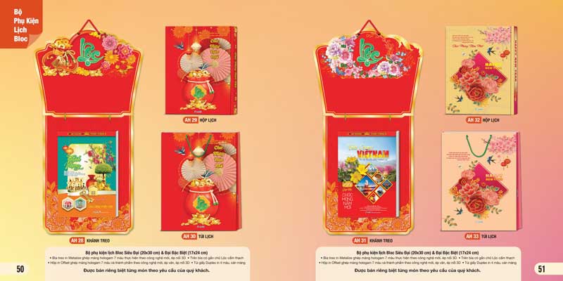 Lịch tết mẫu lịch kích thuốc 20x30cm