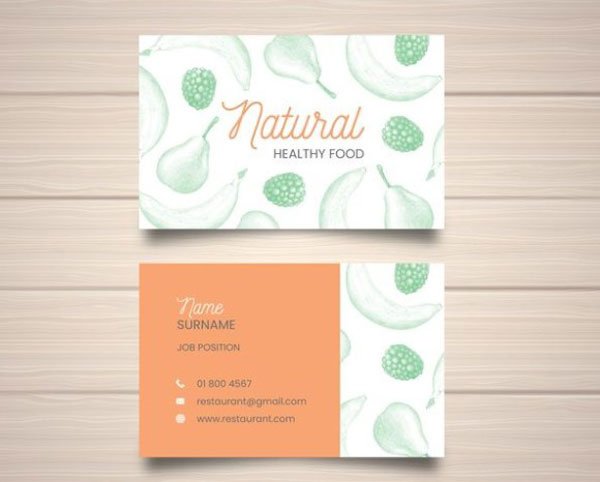Mẫu card nhà hàng quán ăn đẹp