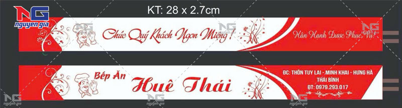 mẫu bao đũa nhà hàng