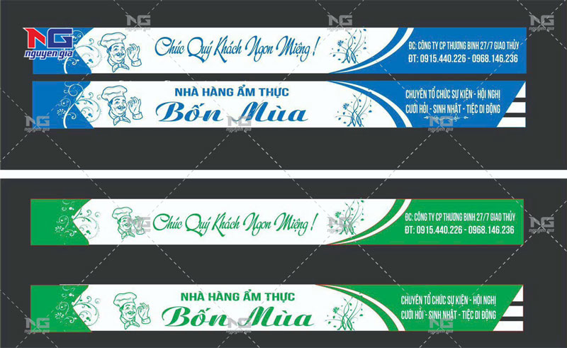 mẫu bao đũa nhà hàng huê thái