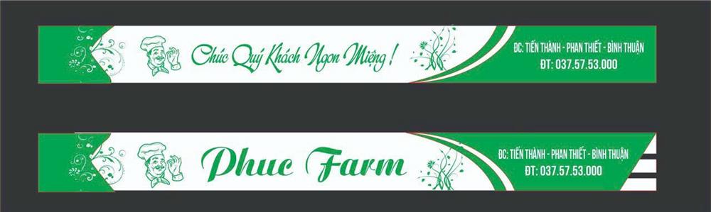 Mẫu bao đũa nhà hàng Phúc Farm 