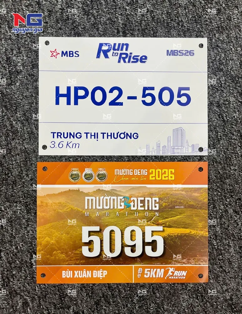 Mẫu bib chạy bộ ngân hàng MBS 