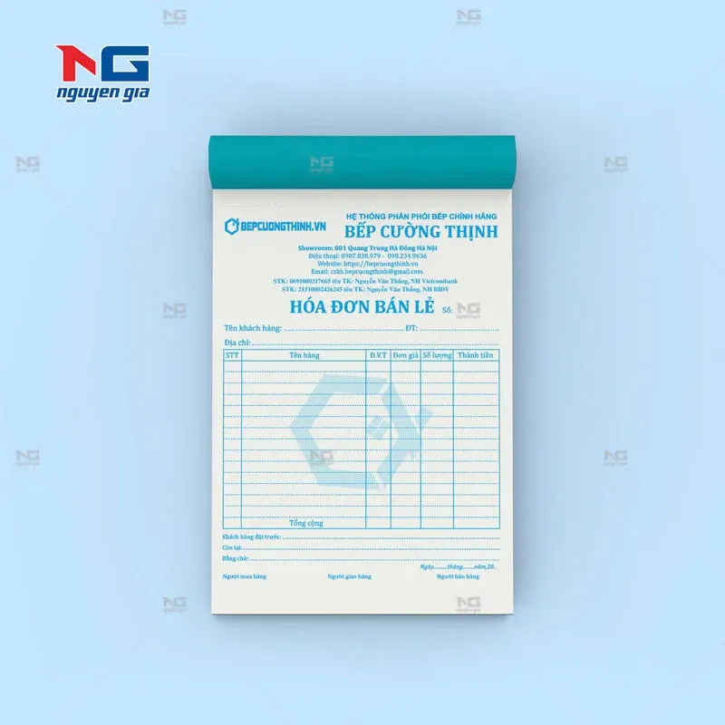 in hóa đơn bán lẻ Hà Nội