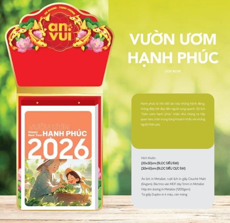mẫu lịch bloc đẹp 2026