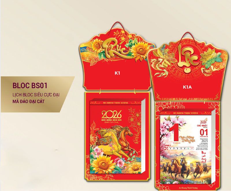 Lịch tết 2026 bloc siêu cực đại