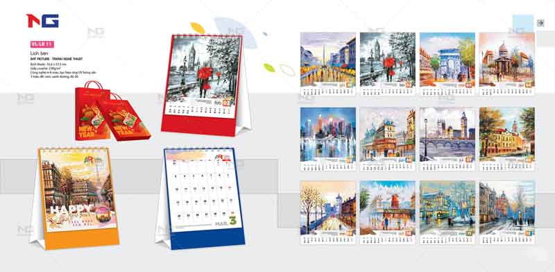 in lịch để bàn chất lượng 2025