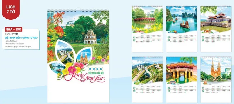 mẫu lịch treo tường được yêu thích nhất