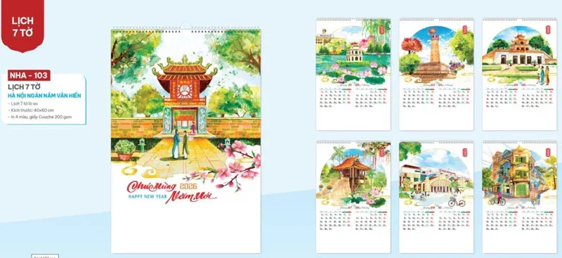 Lịch treo ngàn năm văn hiến