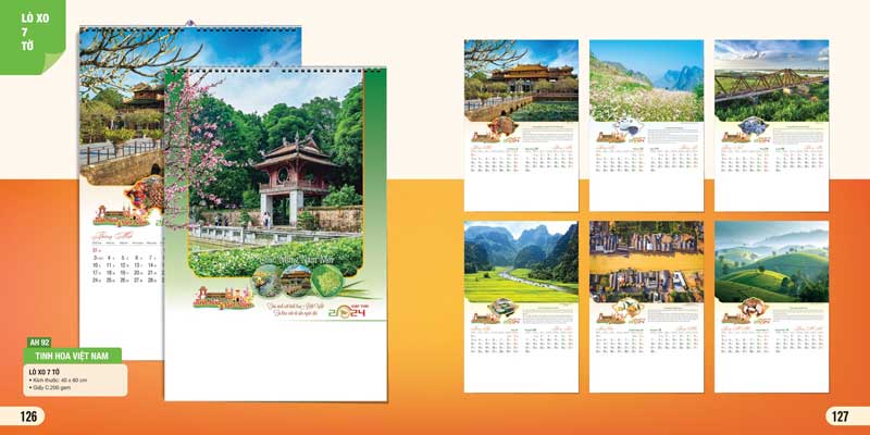 Lịch treo tường 7 tờ 