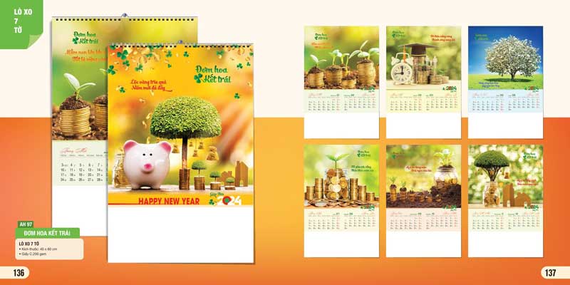 mẫu lịch treo tường