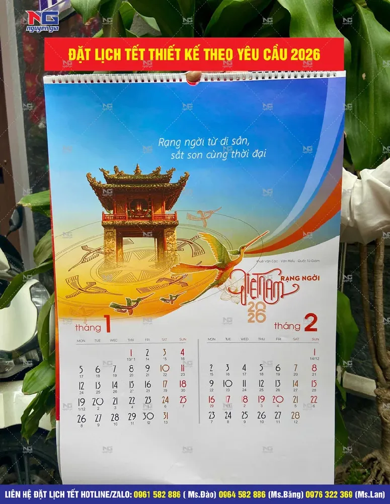 mẫu lịch treo tường