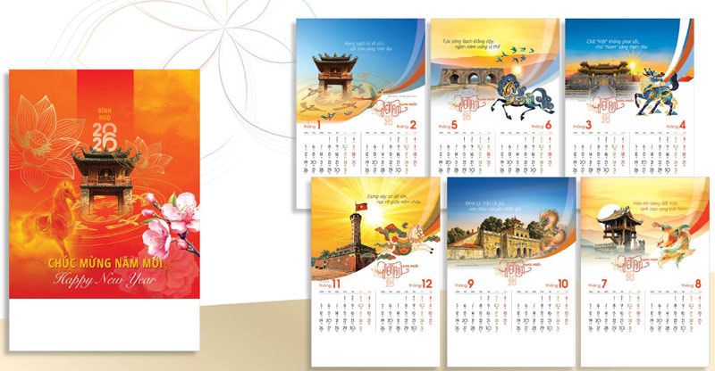 mẫu lịch tết Việt Nam rạng ngời