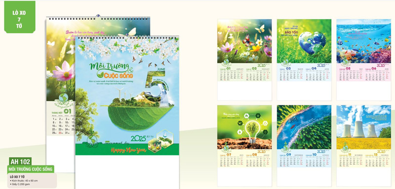 lịch treo tường AH 102