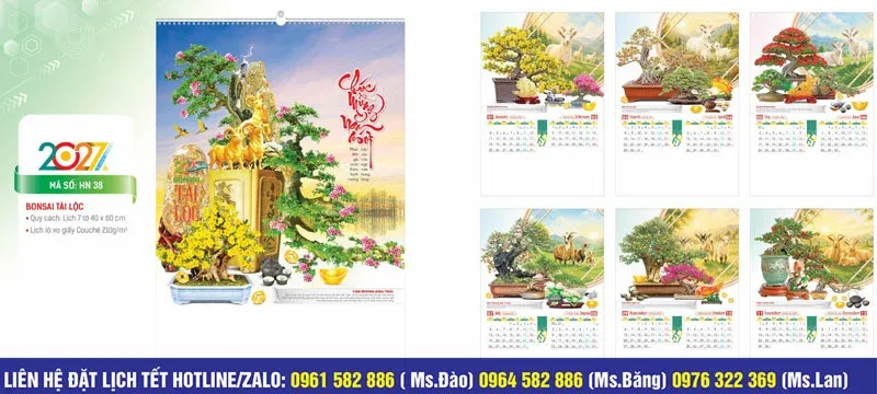cập nhật mới lịch treo tường đẹp