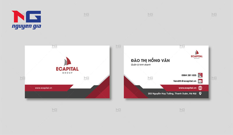 mẫu card visit ecaptal đẹp