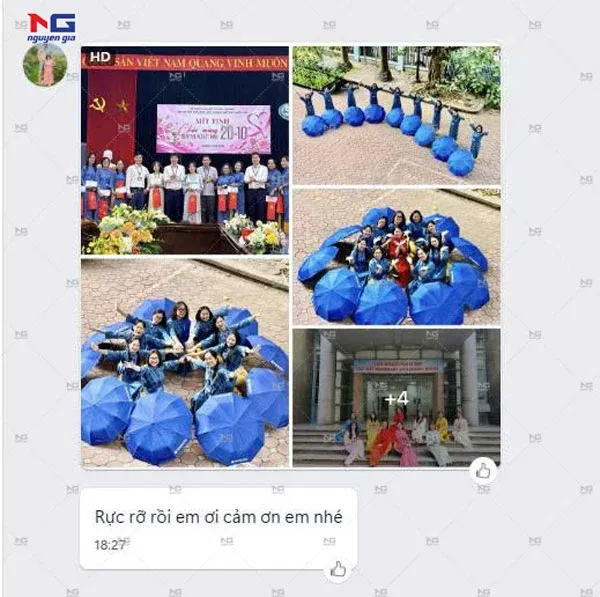 Feedback khách hàng in ô theo yêu cầu