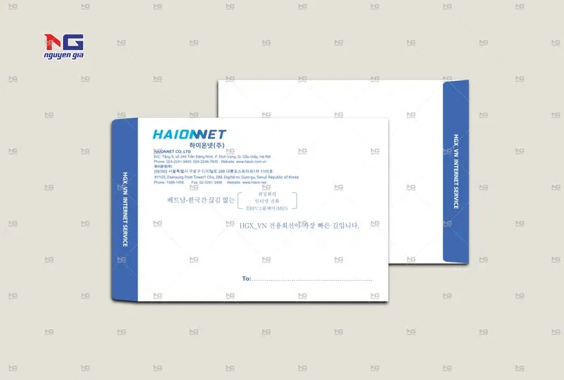 Mẫu phong bì A4 Haionnet