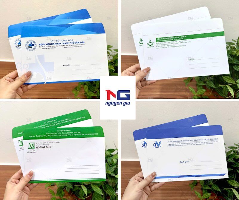 Hình ảnh thực tế các mẫu in phong bì đẹp tại In Nguyễn Gia