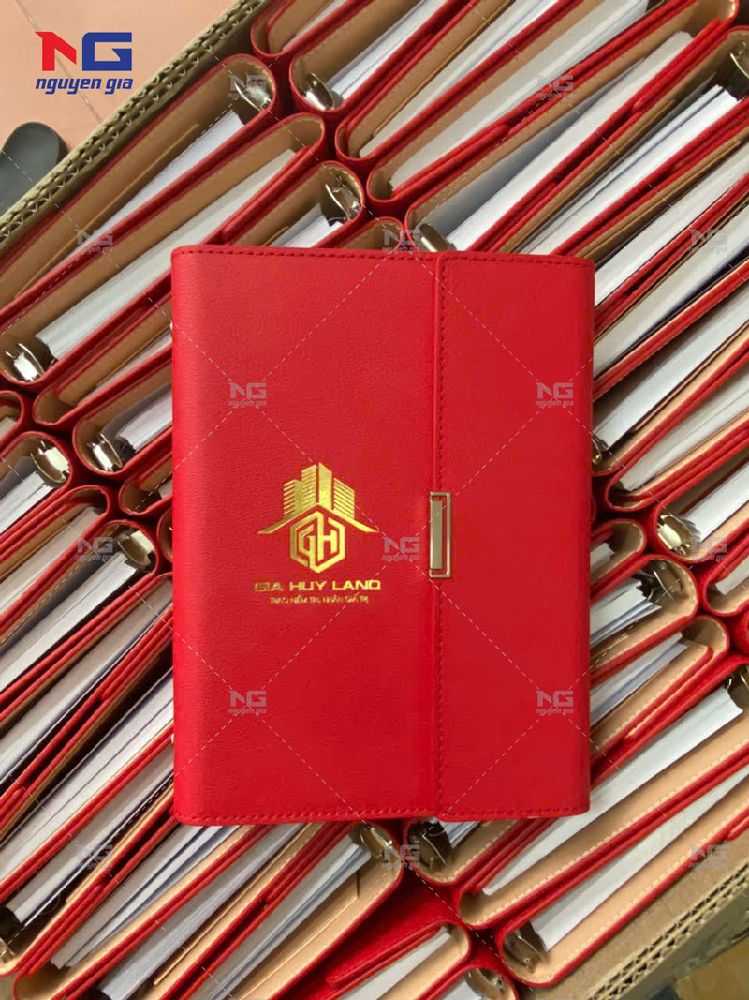 mẫu sổ bìa da Gia Huy Land