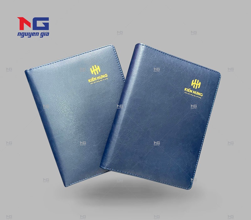 mẫu sổ bìa da bóng cứng cấp chất lượng của công ty
