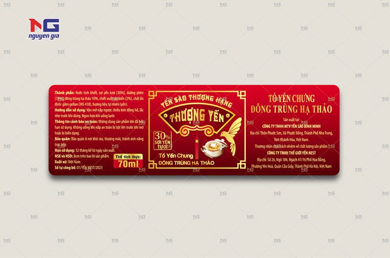 In tem decal thực phẩm