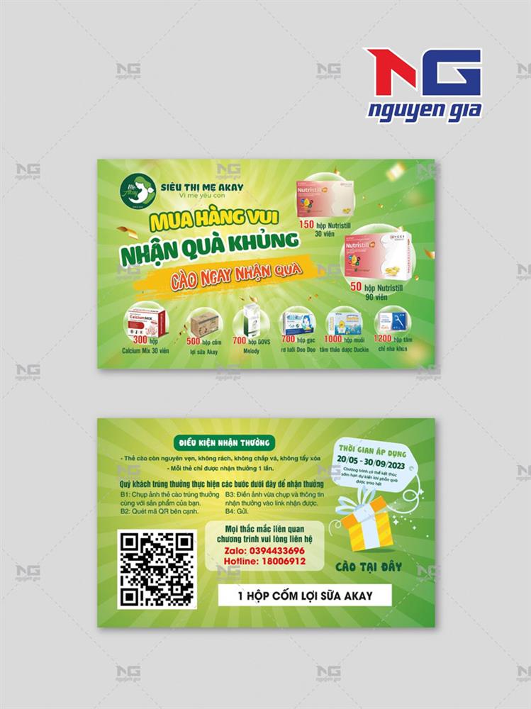 Mẫu thẻ cào siêu thị