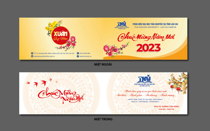 Thiệp chúc tết đại học Thái Nguyên