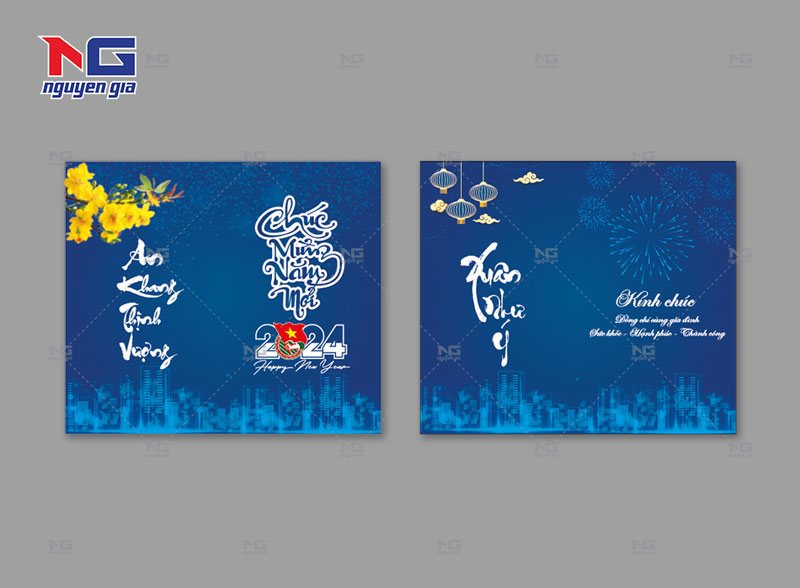 mẫu thiệp tết 2024