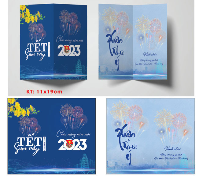 Mẫu thiệp tết của đoàn thanh niên