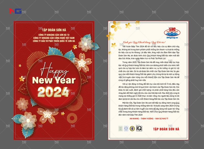 mẫu thiệp tết của tập đoàn sơn hà