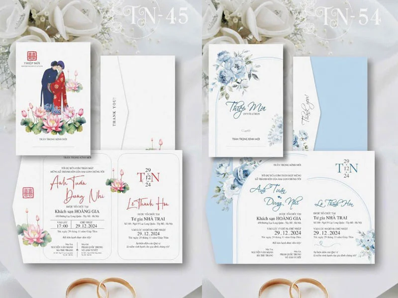 mẫu thiệp cưới Hà Nội
