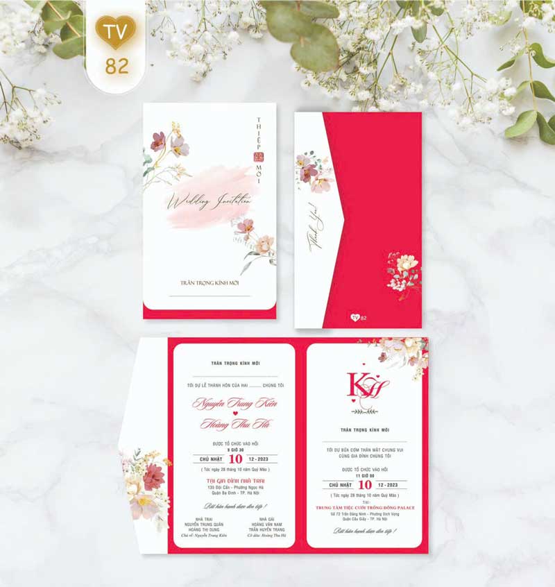 Thiệp cưới Hà Nội đẹp và chất lượng