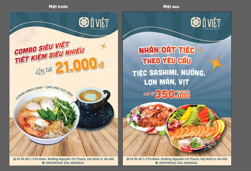 Tờ rơi quảng cáo thực phẩm