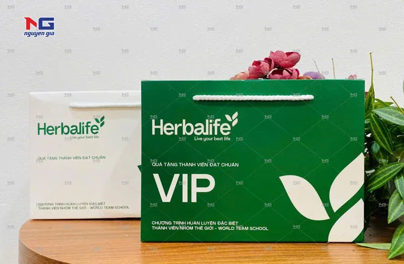 mẫu túi giấy herbalife