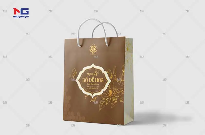 mẫu túi giấy mật ong bồ đề hoa