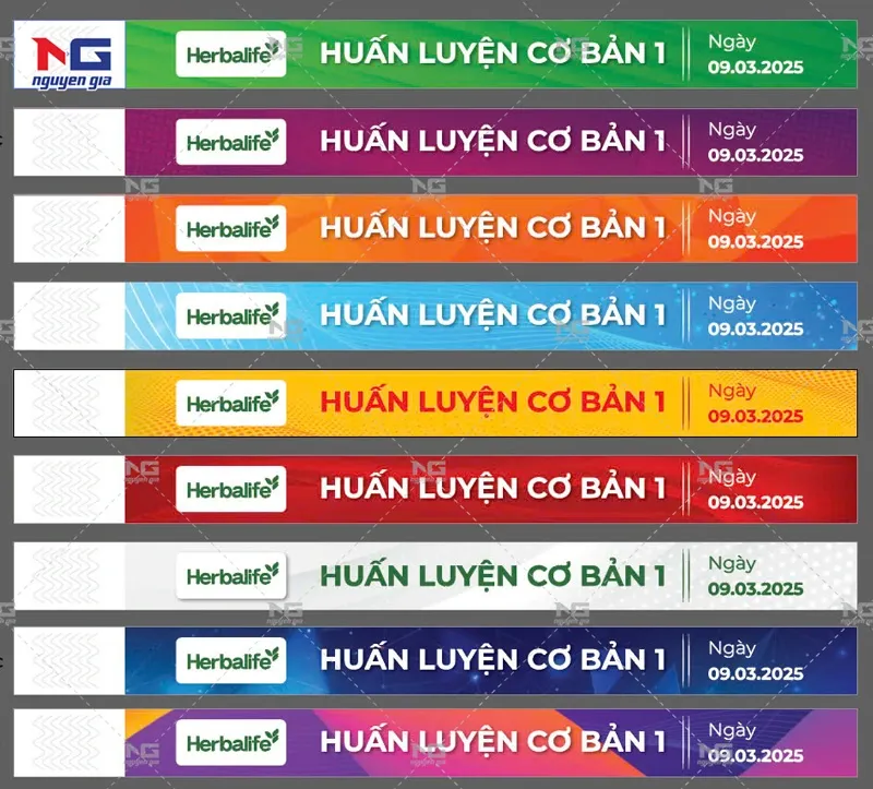 mẫu vòng tay giấy Herbalife