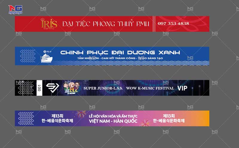 Vòng tay giấy check in sự kiện