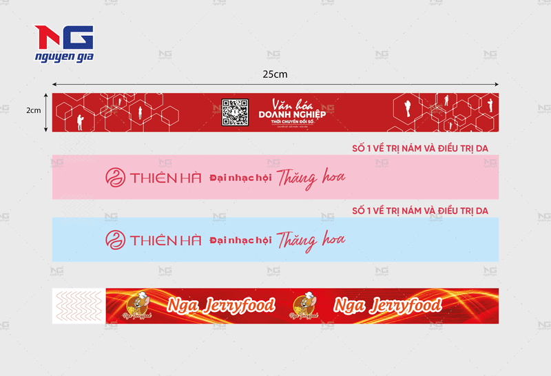 Kích thước vòng tay giấy chuẩn
