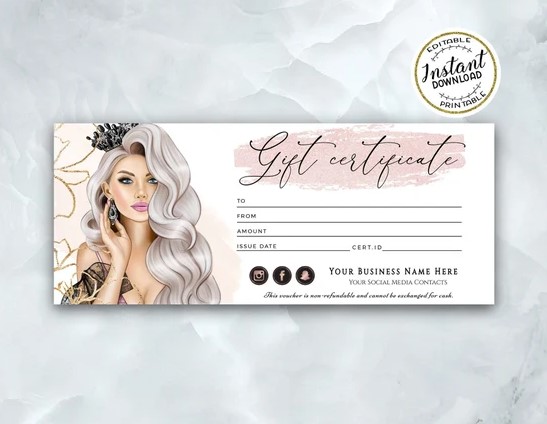 mẫu voucher cửa hàng tóc