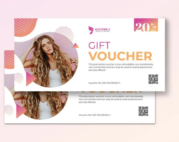 mẫu voucher cửa hàng tóc
