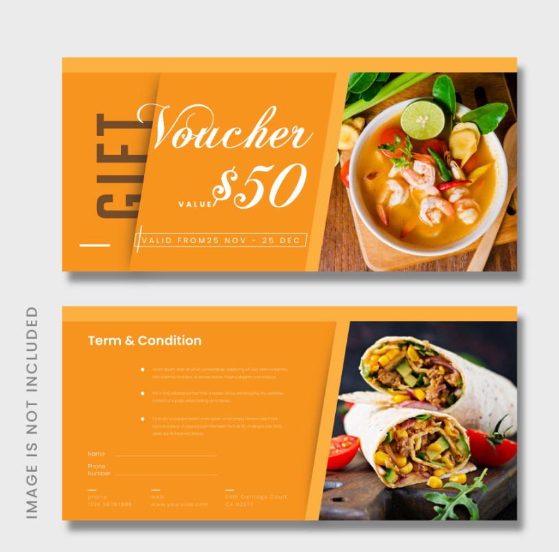 mẫu voucher nhà hàng